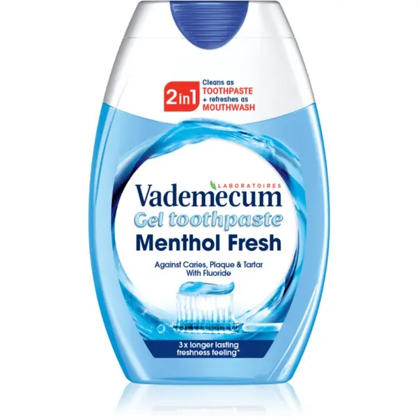 Vademecum Vademecum 2 in1 Menthol Fresh паста за зъби и вода за уста 2 в 1 75 мл.