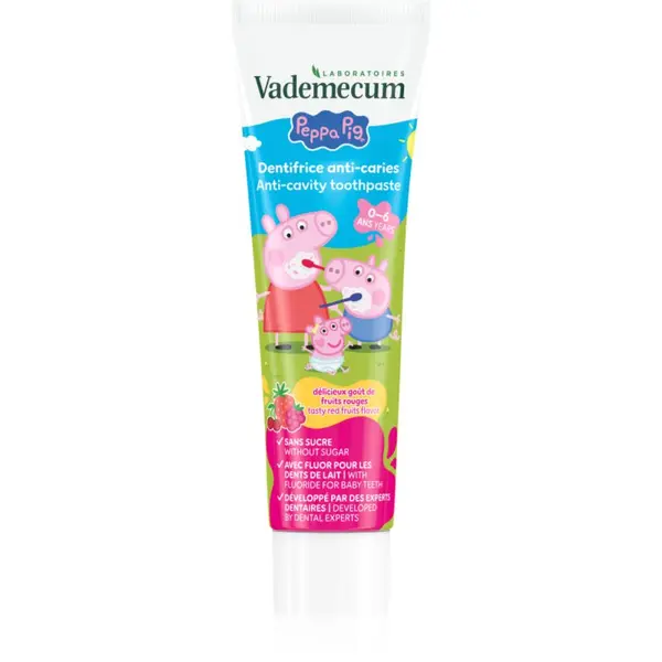 Vademecum Vademecum Peppa Pig Red Fruit детска паста за зъби 6 месеца – 6 години 50 мл.