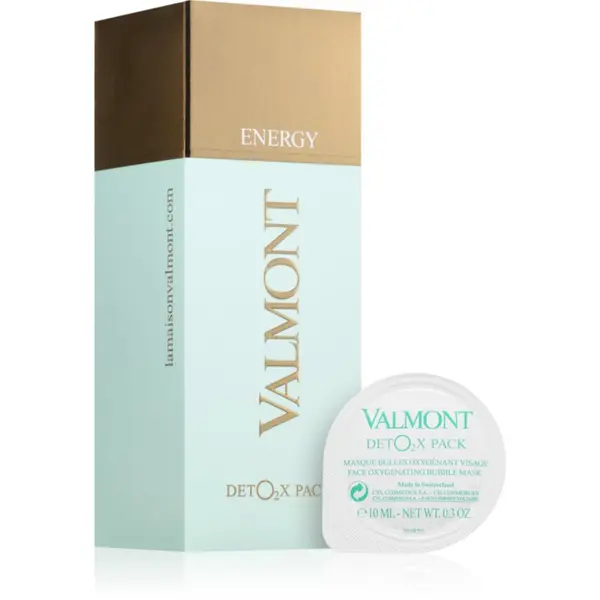 Valmont Valmont DetO2x Pack активна детоксикираща и озаряваща маска в капсули за всеки тип кожа на лицето 6x10 мл.