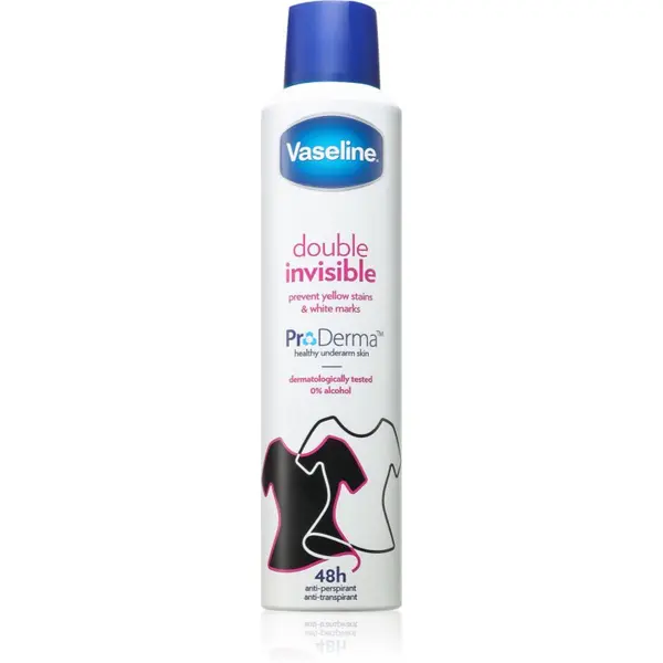 Vaseline Vaseline Double Invisible Antiperspirant антиперспирант-спрей срещу бели петна 250 мл.