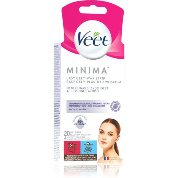 Veet Veet Minima Hypoallergenic восъчни ленти за епилация за лице 20 бр.