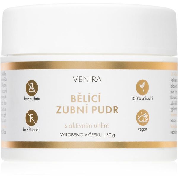 Venira Venira Whitening tooth powder избелваща пудра за зъби с активен въглен с кокос Mint 30 гр.