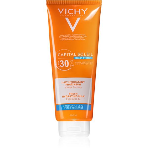 Vichy Vichy Capital Soleil Beach Protect защитен хидратиращ лосион за лице и тяло SPF 30 300 мл.