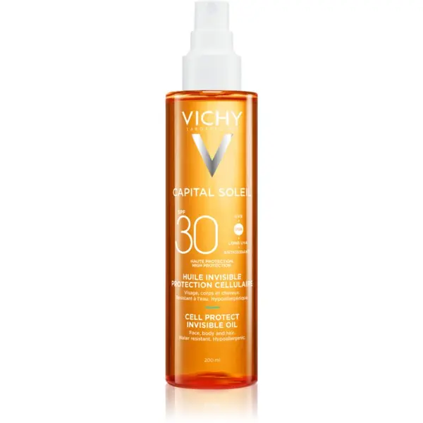 Vichy Vichy Capital Soleil Cell Protect Invisible Oil защитно масло SPF 30 200 мл.