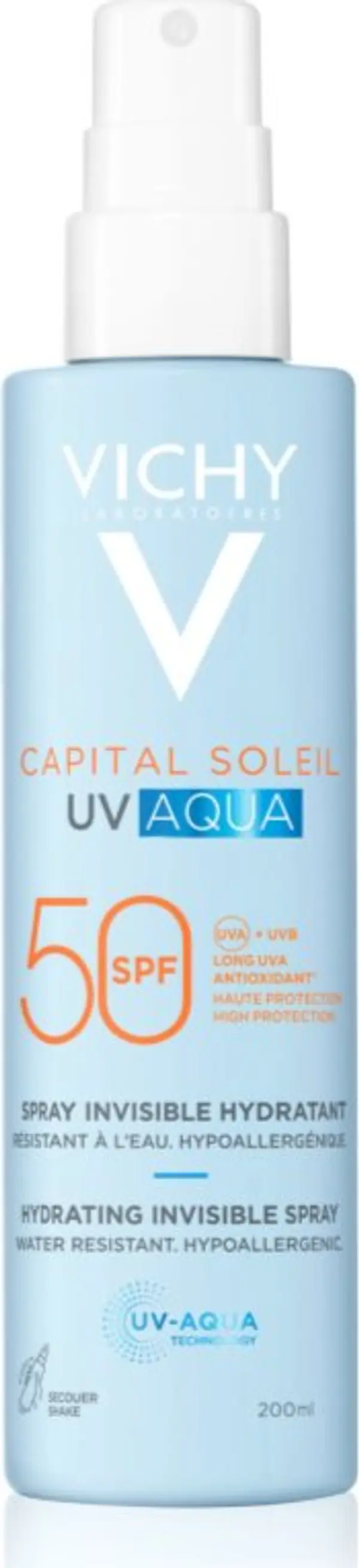 Vichy Vichy Capital Soleil UV Aqua защитен спрей с хидратиращ ефект SPF 50 200 мл.