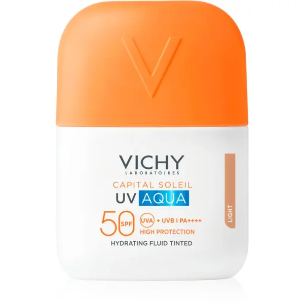 Vichy Vichy Capital Soleil UV Aqua защитна тонирана течност за лице с хидратиращ ефект SPF 50 50 мл.