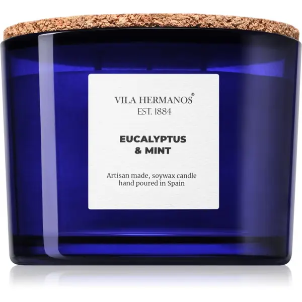Vila Hermanos Vila Hermanos Apothecary Cobalt Blue Eucalyptus & Mint ароматна свещ 350 гр.