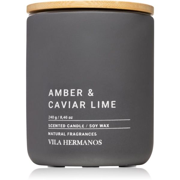 Vila Hermanos Vila Hermanos Concrete Amber & Caviar Lime ароматна свещ 240 гр.