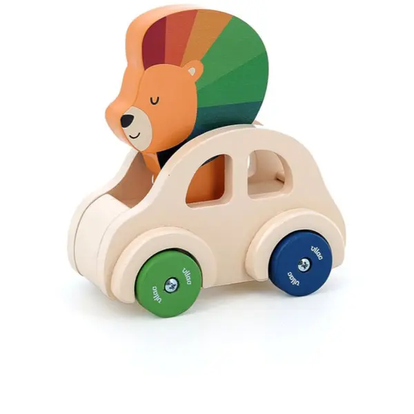 Vilac Vilac Lion in a Car играчка от дърво 15m+ 1 бр.