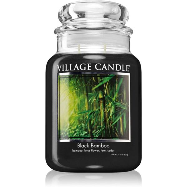 Village Candle Village Candle Black Bamboo ароматна свещ (Glass Lid) 602 гр.