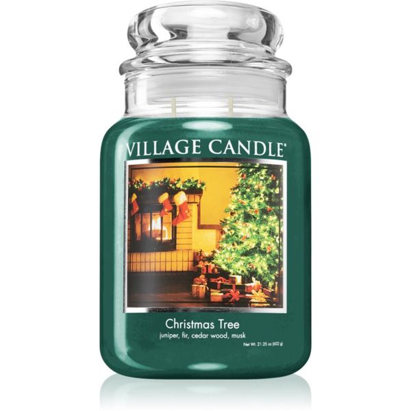 Village Candle Village Candle Christmas Tree ароматна свещ (Glass Lid) 602 гр.