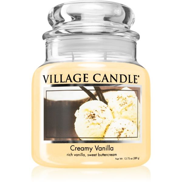 Village Candle Village Candle Creamy Vanilla ароматна свещ (Glass Lid) 389 гр.