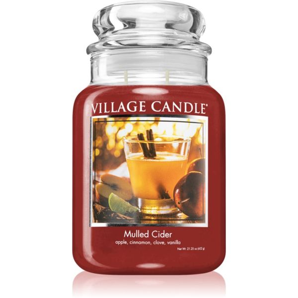 Village Candle Village Candle Mulled Cider ароматна свещ  (Glass Lid) 602 гр.