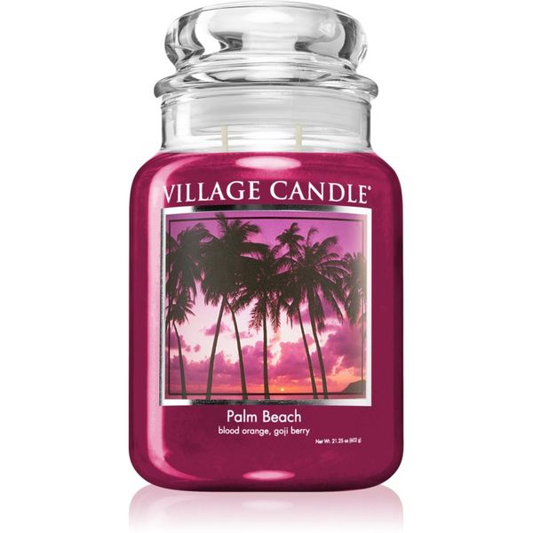 Village Candle Village Candle Palm Beach ароматна свещ  (Glass Lid) 602 гр.