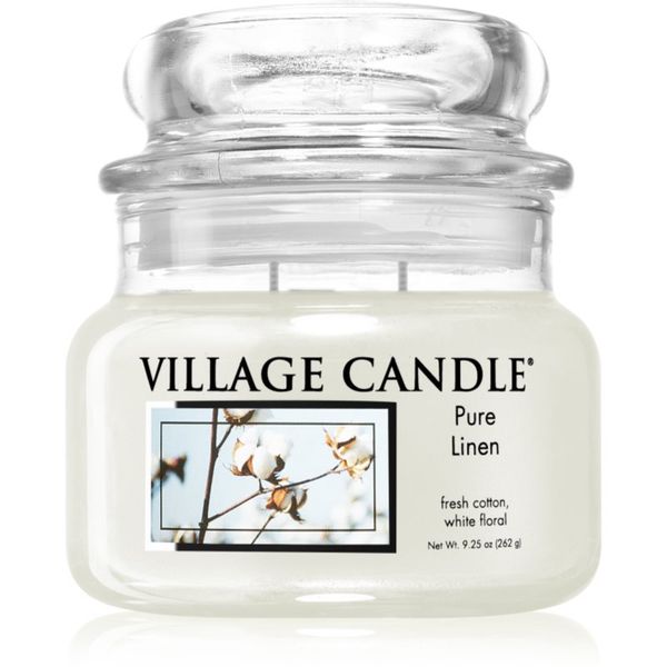 Village Candle Village Candle Pure Linen ароматна свещ  (Glass Lid) 262 гр.