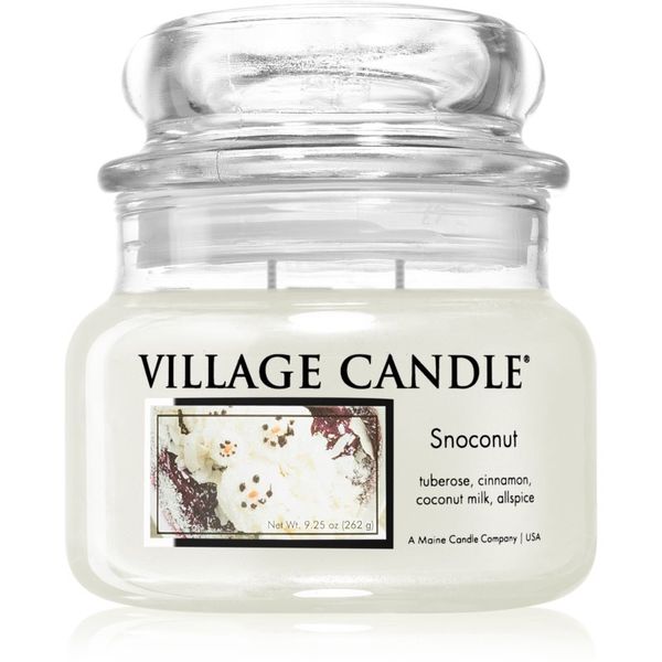 Village Candle Village Candle Snoconut ароматна свещ  (Glass Lid) 262 гр.