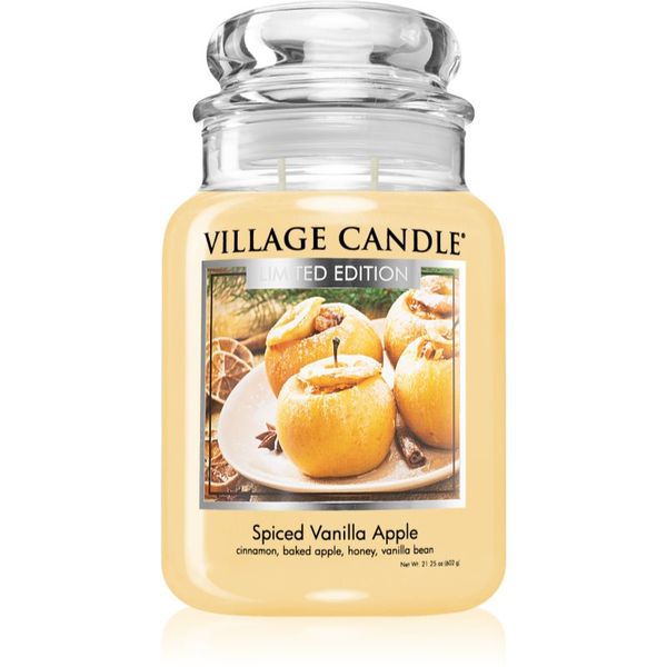 Village Candle Village Candle Spiced Vanilla Apple ароматна свещ (Glass Lid) 602 гр.