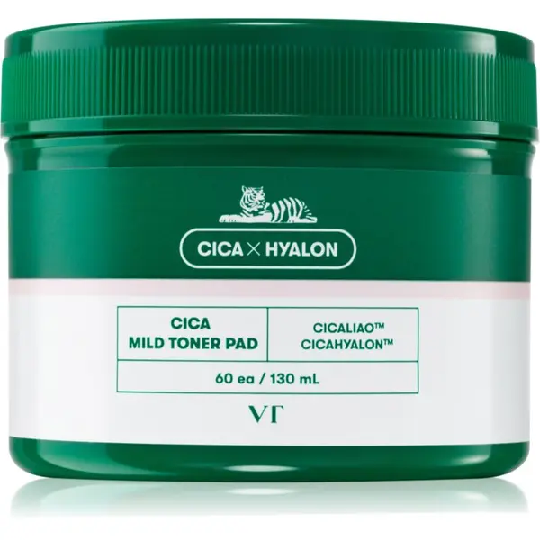 VT Cosmetics VT Cosmetics Cica Mild Toner Pad ексфолиращи тампони за лице с успокояващ ефект 60 бр.