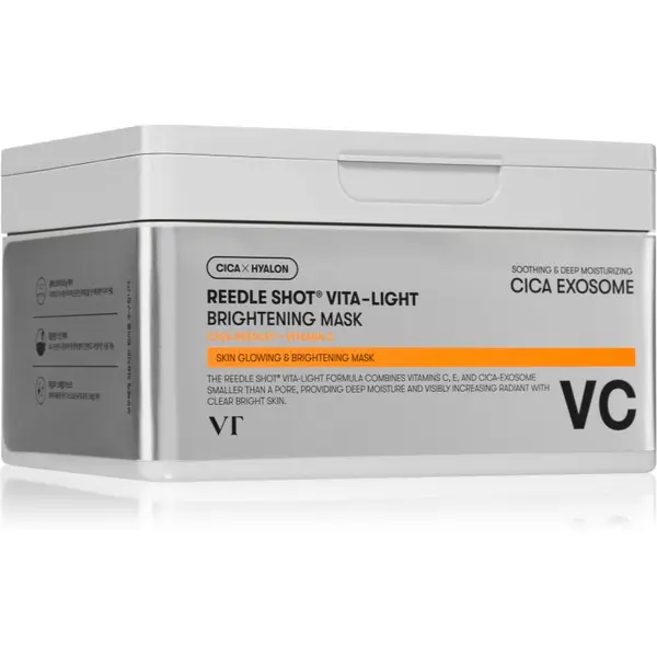 VT Cosmetics VT Cosmetics Reedle Shot Vita-Light Brightening Mask озаряваща платнена маска с витамин С голяма опаковка 30 бр.