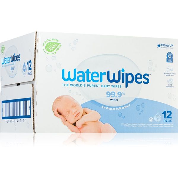 Water Wipes Water Wipes Baby Wipes 12 Pack нежни мокри кърпички за бебета 12x60 бр.