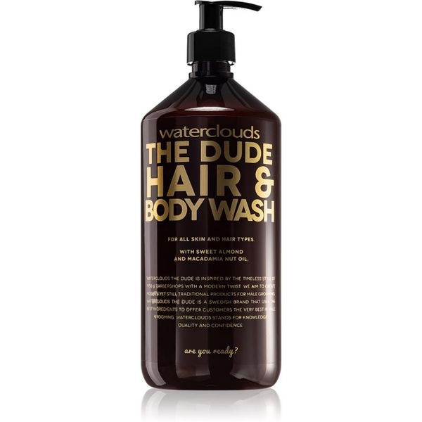 Waterclouds Waterclouds The Dude Hair & Body Wash душ гел и шампоан 2 в 1 1000 мл.