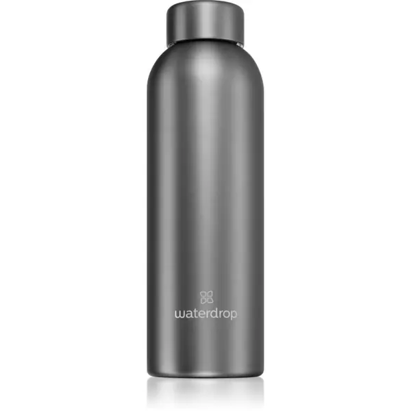 Waterdrop Waterdrop Thermo Steel Metal неръждаема бутилка за вода боя Charcoal 600 мл.