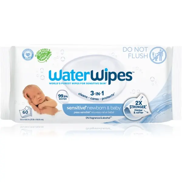 WaterWipes WaterWipes Baby Wipes нежни мокри кърпички за бебета 60 бр.