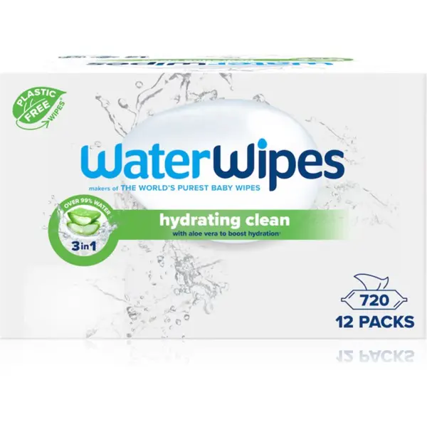 WaterWipes WaterWipes Hydrating Clean освежаващи мокри кърпички 12x60 бр.