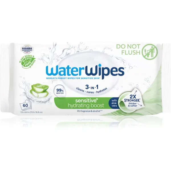WaterWipes WaterWipes Hydrating Clean освежаващи мокри кърпички 60 бр.