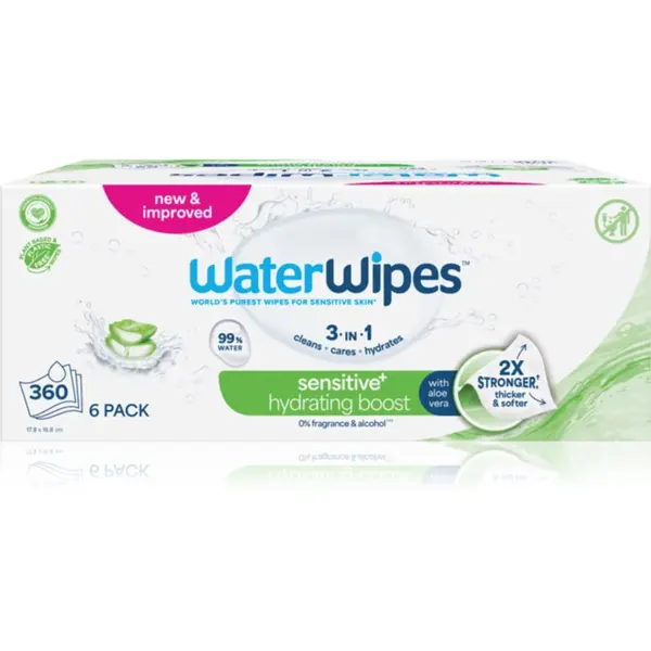 WaterWipes WaterWipes Hydrating Clean освежаващи мокри кърпички 6x60 бр.