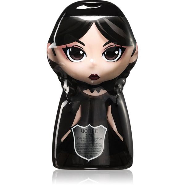 Wednesday Wednesday Gothic Macabre шампоан, балсам и душ гел 3 в 1 за деца Raspberry 400 мл.