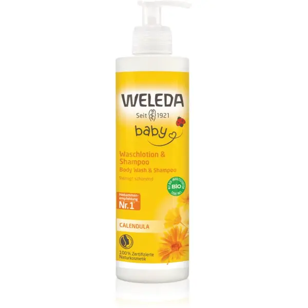 Weleda Weleda Baby шампоан и измиващ гел 2 в 1 за деца Calendula officinalis 400 мл.