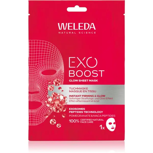 Weleda Weleda Exo Boost озаряваща платнена маска за стягане на кожата 20 мл.