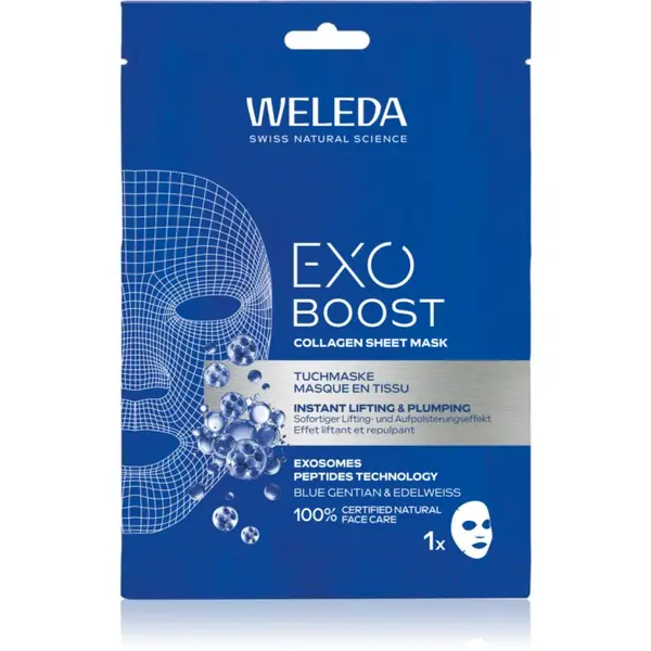 Weleda Weleda Exo Boost ревитализираща платнена маска с колаген 20 мл.