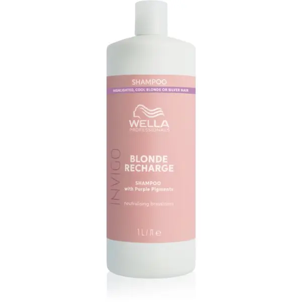 Wella Professionals Wella Professionals Invigo Blonde Recharge шампоан за руса коса неутрализиращ жълтеникавите оттенъци 1000 мл.