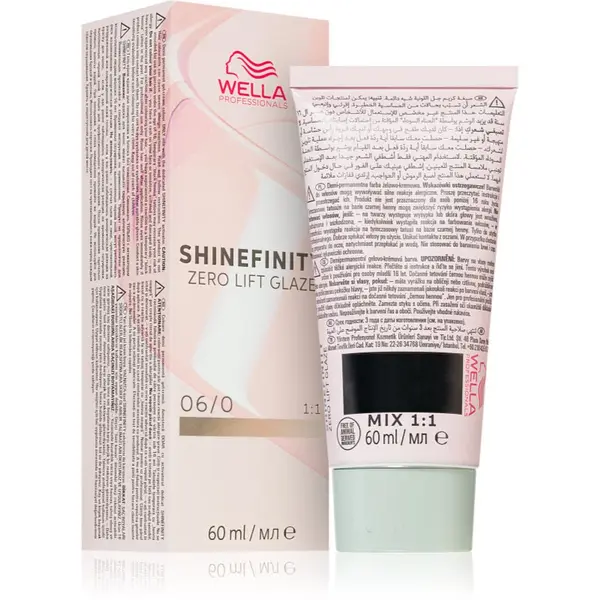 Wella Professionals Wella Professionals Shinefinity Zero Lift Glaze полуперманентна тонираща боя за коса цвят 06/0 - Natural Brandy 60 мл.