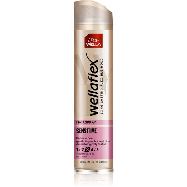 Wella Wella Wellaflex Sensitive лак за коса със средна фиксация без парфюм 250 мл.