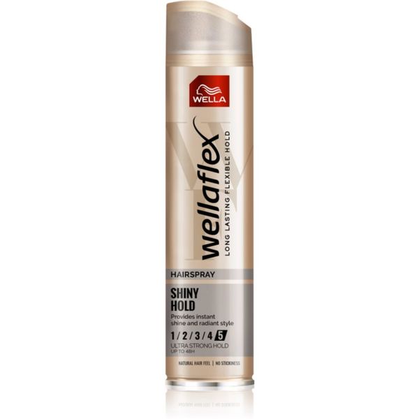 Wella Wella Wellaflex Shiny Hold лак за коса с екстра силна фиксация за блясък 250 мл.