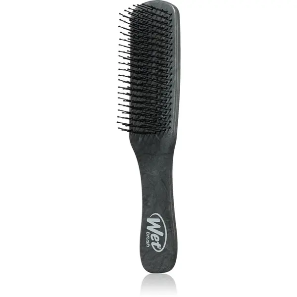 Wet Brush Wet Brush Detangler Brown Leather Четка за коса за мъже Black 1 бр.