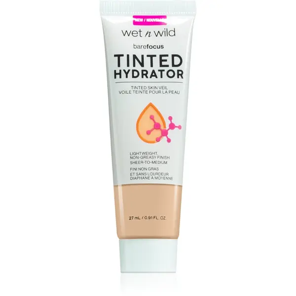 Wet n Wild Wet n Wild BareFocus Tinted Hydrator тониращ флуид за уеднаквяване на цвета на кожата цвят Light Medium 27 мл.