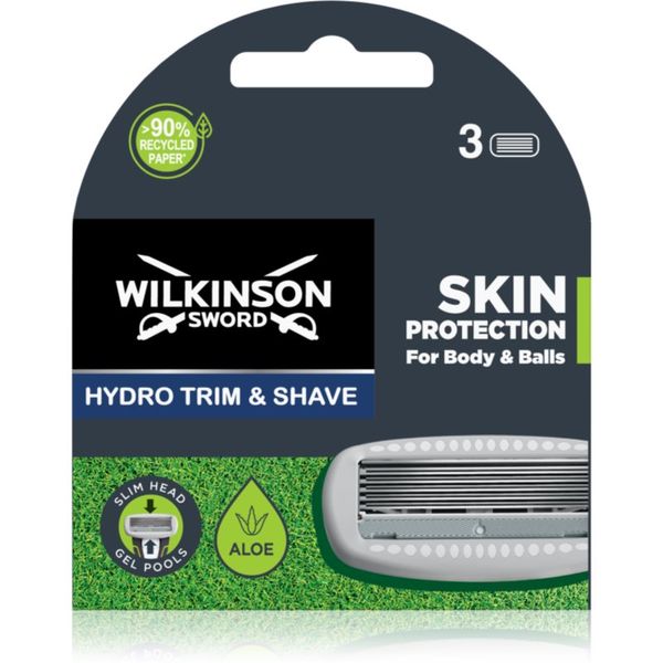 Wilkinson Sword Wilkinson Sword Hydro Trim and Shave Skin Protection For Body and Balls сменяеми глави 3 бр.