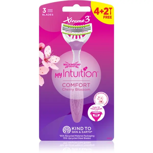 Wilkinson Sword Wilkinson Sword My Intuition Xtreme 3 самобръсначки за еднократна употреба Comfort Cherry Blossom 6 бр.