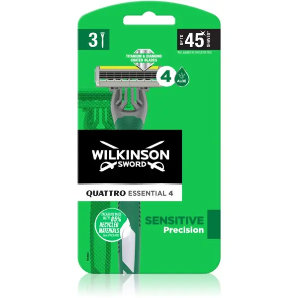 Wilkinson Sword Wilkinson Sword Quattro Titanium Sensitive самобръсначки за еднократна употреба 3 бр.
