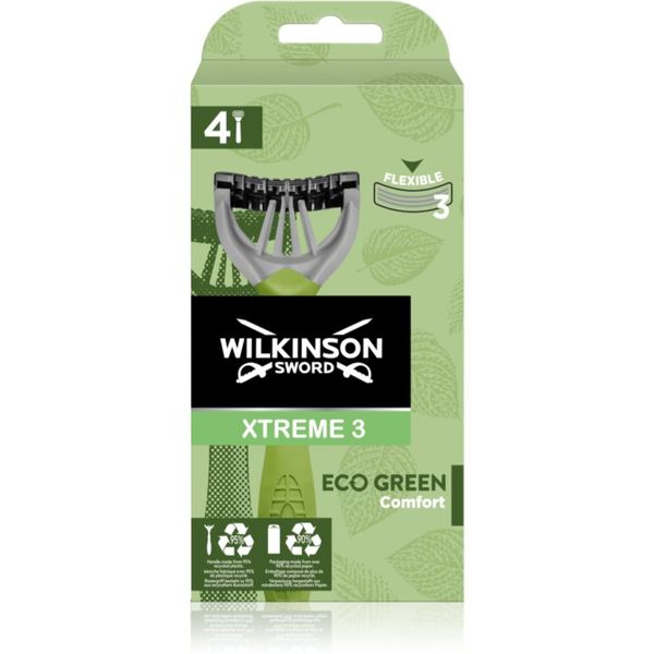 Wilkinson Sword Wilkinson Sword Xtreme 3 Eco Green самобръсначки за еднократна употреба за мъже 4 бр.