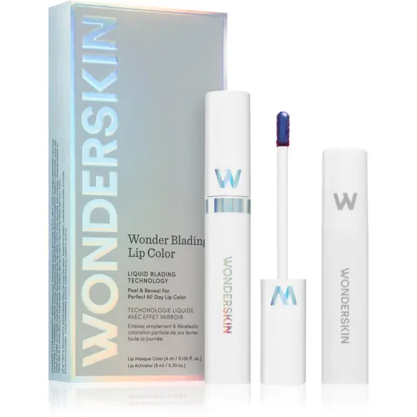 WONDERSKIN WONDERSKIN Wonder Blading Lip Stain Kit белещо се червило + активатор цвят Bella 4 мл.