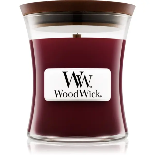 Woodwick Woodwick Black Cherry ароматна свещ с дървен фитил 85 гр.