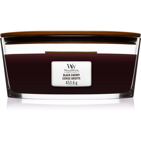 Woodwick Woodwick Black Cherry ароматна свещ с дървен фитил (hearthwick) 453 гр.