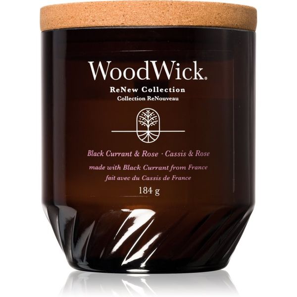 Woodwick Woodwick Black Currant & Rose ароматна свещ 184 гр.