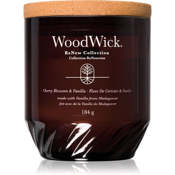 Woodwick Woodwick Cherry Blossom & Vanilla ароматна свещ с дървен фитил 184 гр.