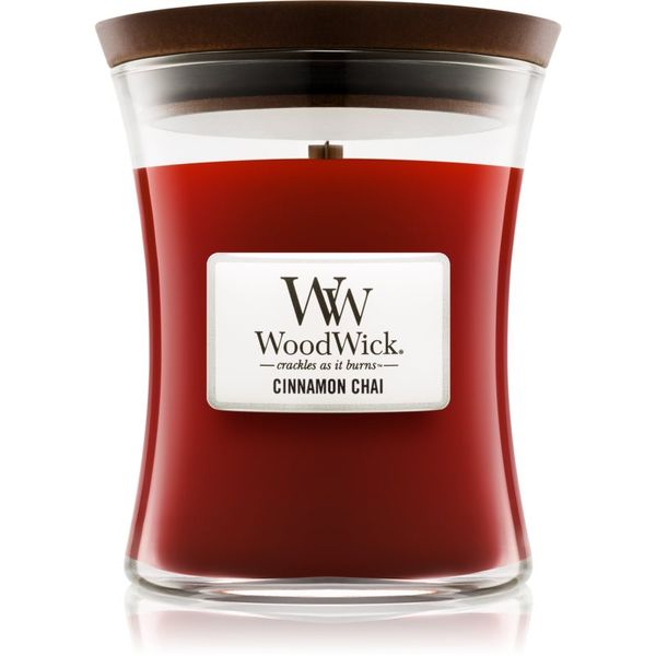 Woodwick Woodwick Cinnamon Chai ароматна свещ с дървен фитил 275 гр.